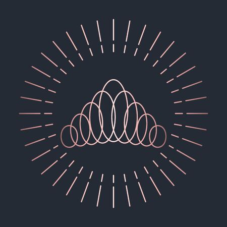 Glitter gold foil crown.Vector isolated icon.Glamour luxury design for selfie or video chat filter.Glow light confetti, bright sequins, sparkle tinsel, abstract bling, shimmer dust.のイラスト素材