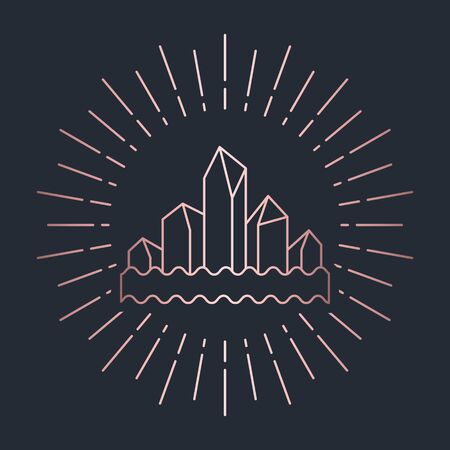 Glitter gold foil crown.Vector isolated icon.Glamour luxury design for selfie or video chat filter.Glow light confetti, bright sequins, sparkle tinsel, abstract bling, shimmer dust.のイラスト素材