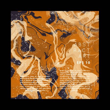 Coffee  brown gold marble abstract background template.Modern and original liquid texture.Good for design covers, presentation, invitation, flyers, posters, business cards and social media.のイラスト素材