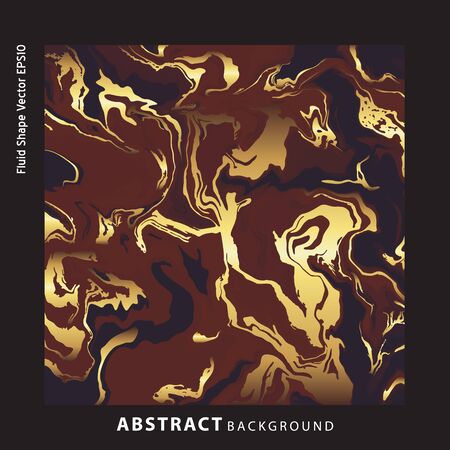 Coffee  brown gold marble abstract background template.Modern and original liquid texture.Good for design covers, presentation, invitation, flyers, posters, business cards and social media.のイラスト素材
