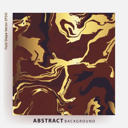 Coffee  brown gold marble abstract background template.Modern and original liquid texture.Good for design covers, presentation, invitation, flyers, posters, business cards and social media.のイラスト素材
