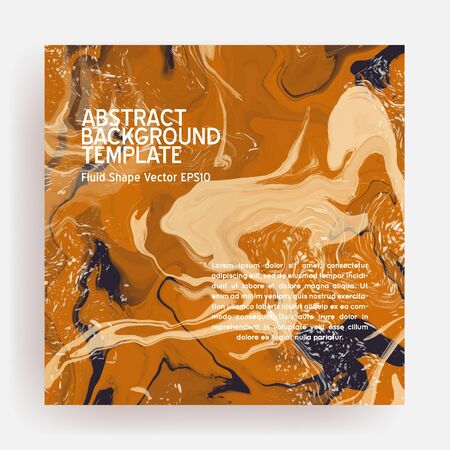 Coffee  brown gold marble abstract background template.Modern and original liquid texture.Good for design covers, presentation, invitation, flyers, posters, business cards and social media.のイラスト素材