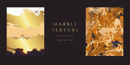 Coffee  brown gold marble abstract background template.Modern and original liquid texture.Good for design covers, presentation, invitation, flyers, posters, business cards and social media.のイラスト素材