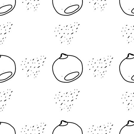 Nuts&seeds seamless patternのイラスト素材