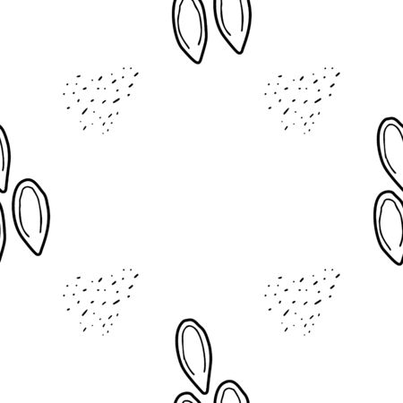 Nuts&seeds seamless patternのイラスト素材