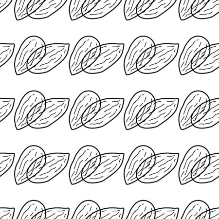Almond pattern. Seamless backgroundのイラスト素材