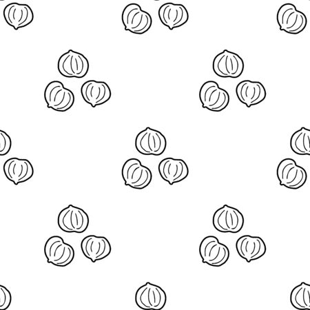Hazelnut pattern. Seamless background vectorのイラスト素材
