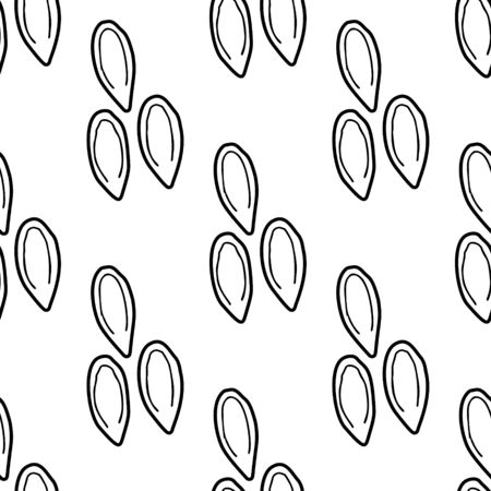 Linen seeds pattern. Seamless background vectorのイラスト素材