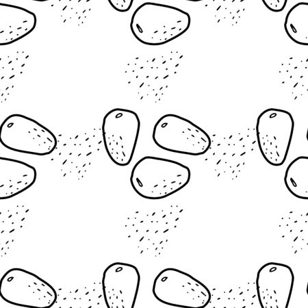 Pine nuts pattern. Seamless background vectorのイラスト素材