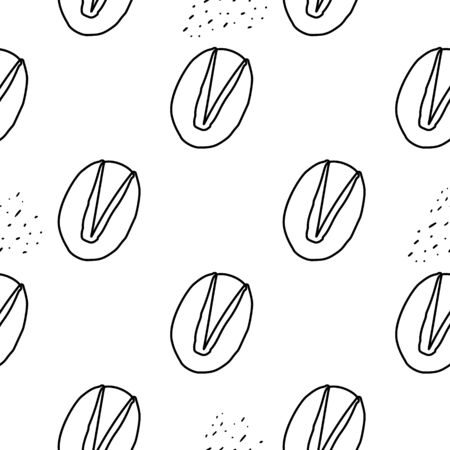 Pistachio pattern. Seamless background vectorのイラスト素材