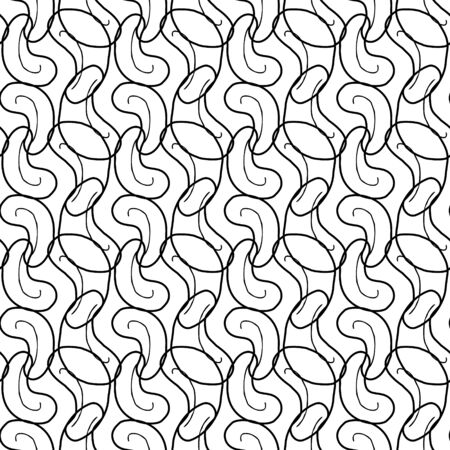 Cashew nut hand drawn vector seamless pattern. Outline monochrome texture made in doodle style.Fruit background for package, merch, wallpaper, menu and other design.のイラスト素材