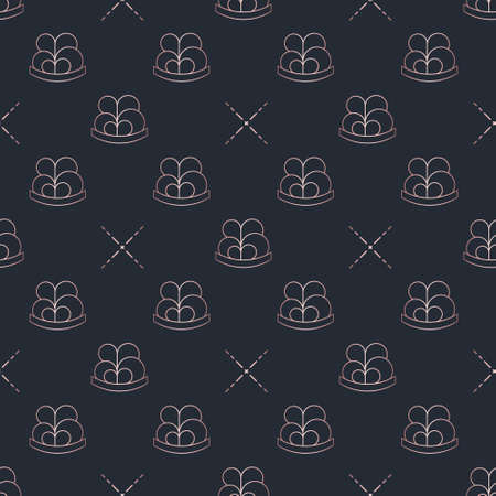 Golden crown seamless vector pattern. Geometric gold outline symbol of royalty. Vintage King and Queen Background.のイラスト素材