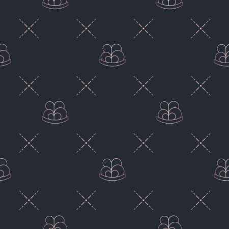 Golden crown seamless vector pattern. Geometric gold outline symbol of royalty. Vintage King and Queen Background.のイラスト素材