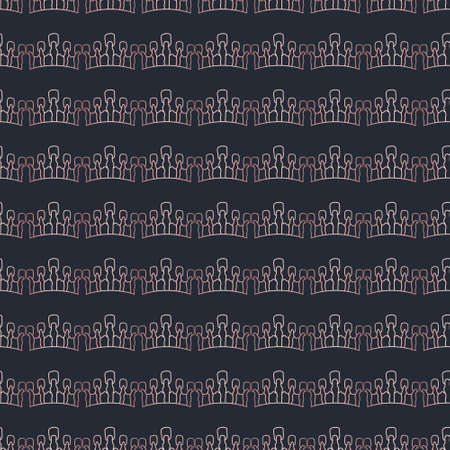 Golden crown seamless vector pattern. Geometric gold outline symbol of royalty. Vintage King and Queen Background.のイラスト素材