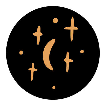 Winter & Christmas Vector highlight cover with abstract elements and shapes in Boho style. Background for social media stories. Minimalist Mid century modern.のイラスト素材