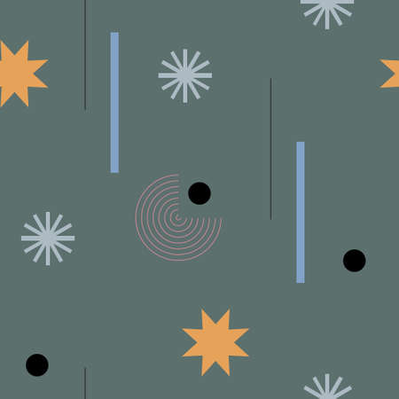 Seamless Christmas &  New Year  vector pattern. Perfect for wallpaper, gift paper, pattern fills, web page background, fall greeting cards.のイラスト素材