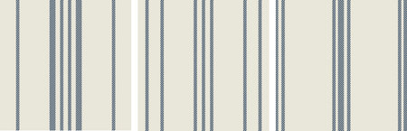 Modern french Farmhouse patterns set  in teal blue, burgundy red and beige colors. Seamless vector background. Linen vintage kitchen fabric. Textile ribbon trim texture.のイラスト素材