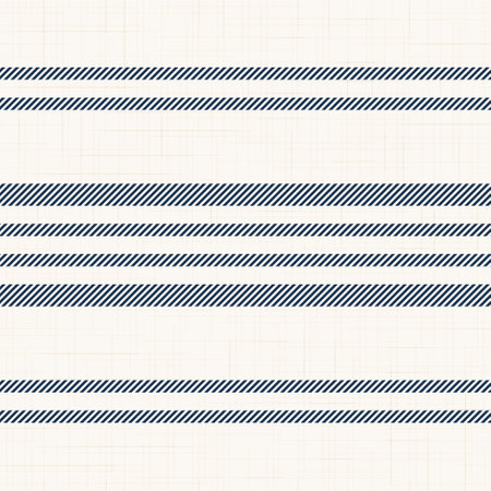 Modern french Farmhouse pattern in teal blue and beige colors. Seamless vector background. Linen vintage kitchen fabric. Textile ribbon trim texture.のイラスト素材