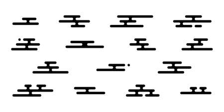 Japanese cloud modern geometry pattern. Chinese oriental style minimal design. Traditional isolated haze motif. Abstract flat kimono background for  textile, paper, spa, wallpaper, scrapbooking.のイラスト素材