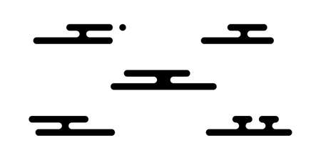 Japanese cloud modern geometry pattern. Chinese oriental style minimal design. Traditional isolated haze motif. Abstract flat kimono background for  textile, paper, spa, wallpaper, scrapbooking.のイラスト素材