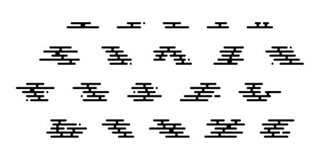 Japanese cloud modern geometry pattern. Chinese oriental style minimal design. Traditional isolated haze motif. Abstract flat kimono background for  textile, paper, spa, wallpaper, scrapbooking.のイラスト素材