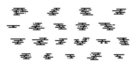 Japanese cloud modern geometry pattern. Chinese oriental style minimal design. Traditional isolated haze motif. Abstract flat kimono background for  textile, paper, spa, wallpaper, scrapbooking.のイラスト素材