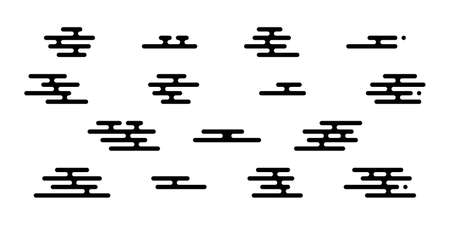 Japanese cloud modern geometry pattern. Chinese oriental style minimal design. Traditional isolated haze motif. Abstract flat kimono background for  textile, paper, spa, wallpaper, scrapbooking.のイラスト素材