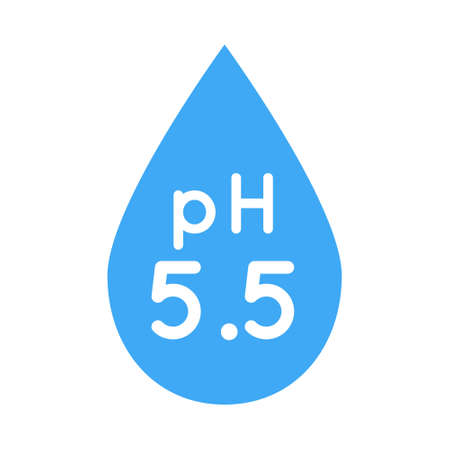 Vector Neutral pH icon. Acidic to normal to alkaline diagram. Laboratory skin care cosmetic indicator. Chemistry science concept. Balance measurement spectrum.のイラスト素材