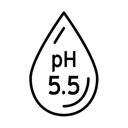Vector Neutral pH icon. Acidic to normal to alkaline diagram. Laboratory skin care cosmetic indicator. Chemistry science concept. Balance measurement spectrum.のイラスト素材
