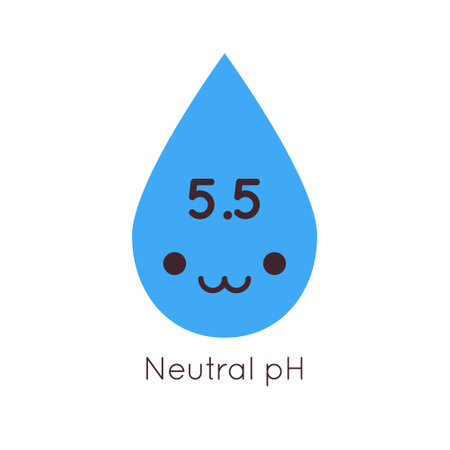 Vector Neutral pH icon. Acidic to normal to alkaline diagram. Laboratory skin care cosmetic indicator. Chemistry science concept. Balance measurement spectrum.のイラスト素材