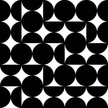 Boho seamless pattern in a minimal mid century modern style. Celestial geometry Vector texture design. Geometric black and white background for cosmetics, tattoo, Spa, social media.のイラスト素材