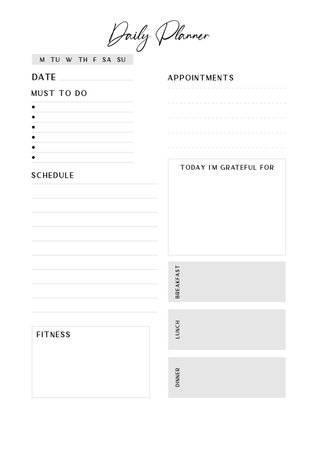 Printable vector planner. Modern business organizer template. Blank Vertical journal notebook page. Background design frame. Paper sheet size A4.Checklist,date,notes, habit tracker.のイラスト素材