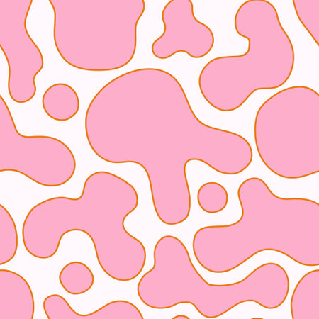 Groovy lava lamp  Y2K  Psychedelic vector background. Seamless fluid pattern in70s Retro Disco Style. Funky summer abstract modern aesthetic  print.Wall frame poster, banner or Social Media template.のイラスト素材