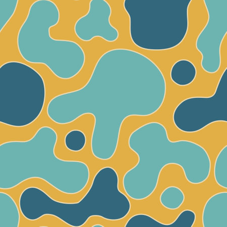 Groovy lava lamp  Y2K  Psychedelic vector background. Seamless fluid pattern in70s Retro Disco Style. Funky summer abstract modern aesthetic  print.Wall frame poster, banner or Social Media template.のイラスト素材