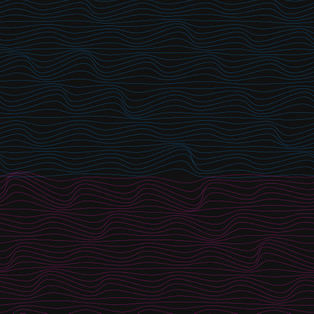 Metaverse seamless vector pattern. Wavy lines endless futuristic abstract background. 3d reality future banner concept. Psychedelic geometric optical illusion texture. Technology business template.のイラスト素材