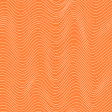 Red Salmon fillet vector seamless texture. Food abstract wallpaper pattern with waved stripes. Sushi restaurant packaging and Menu design.のイラスト素材