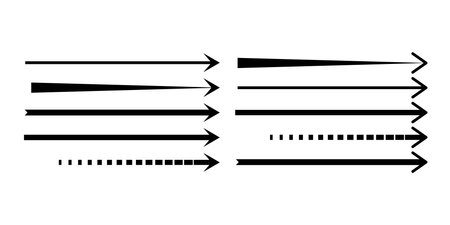 Long arrow vector icon. Isolated design elementのイラスト素材