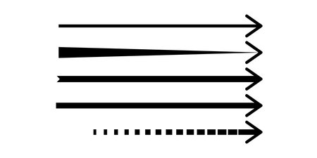 Long arrow vector icon. Isolated design elementのイラスト素材