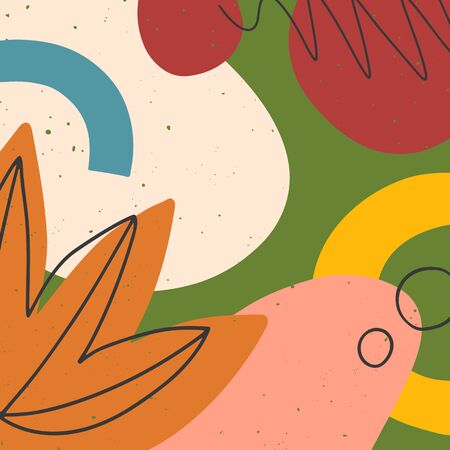 Artistic modern vector illustration with hand drawn organic shapes,textures and graphic elements.Trendy contemporary design perfect for prints,flyers,banners,invitations,branding design,covers,fabricのイラスト素材