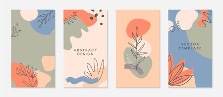 Bundle of creative stories templates with copy space for text.のイラスト素材