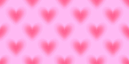 Valentines Day seamless pattern in 90s style.Romantic vector illustration in y2k aesthetic with pink...