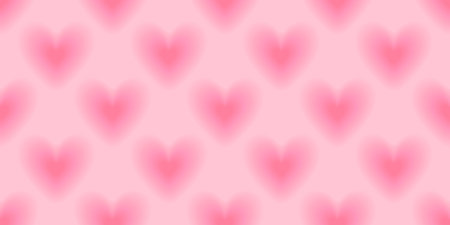 Valentines Day seamless pattern in 90s style.Romantic vector illustration in y2k aesthetic with pink...