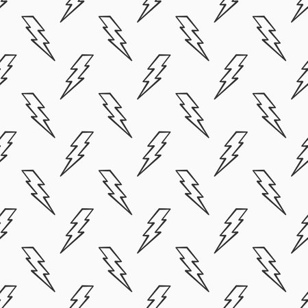 Vector seamless pattern with lightnings; simple design for fabric, wallpaper, textile, wrapping paper, web design.のイラスト素材