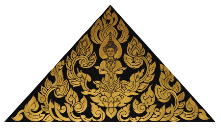 Thai female angel paint with thai patternの写真素材