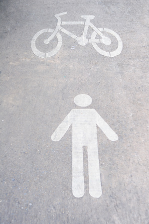 Bicycle & Footpathの写真素材