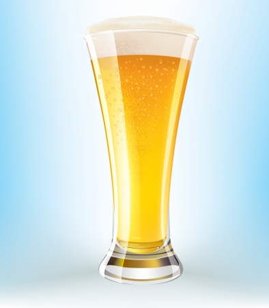 Excellent Glass of beer with dropsのイラスト素材