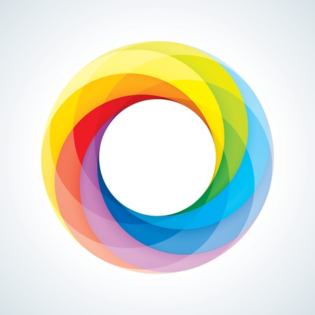Abstract Infinite Loop Sign Template  Corporate Icon  7 Pieces Shape  EPS10のイラスト素材