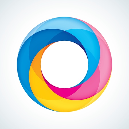 Abstract Infinite Loop Sign Template  Corporate Icon  4 Pieces Shape  のイラスト素材