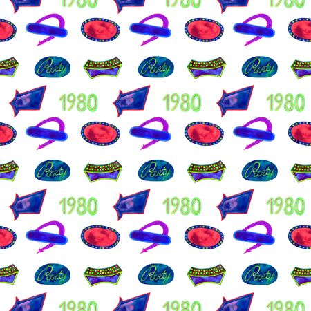 80s-90s style seamless pattern for fashion.