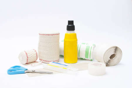 Articles for the use of nursing on white backgroundの写真素材